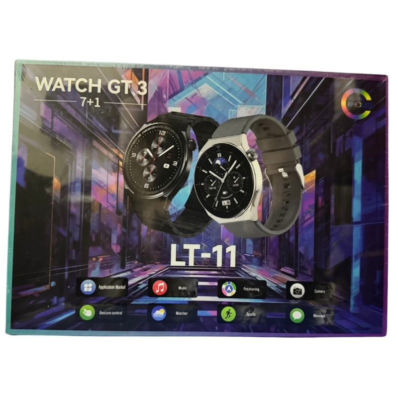 LT-11 GT 3 Smart Watch | 1.3" Touchscreen, Fitness Tracker, Heart Rate & Notifications