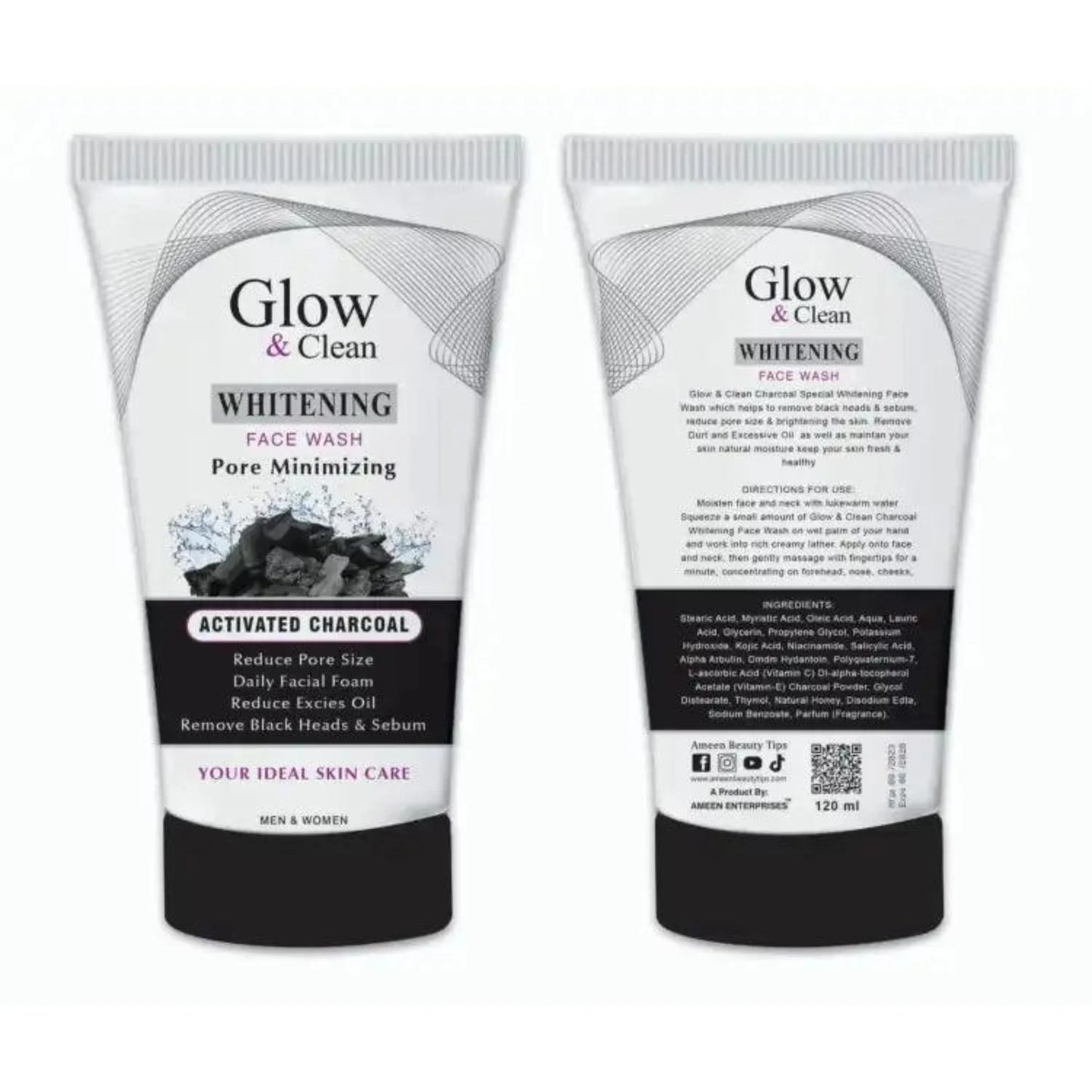 Glow & Clean Charcoal Face Wash | Deep Cleansing Oil Control & Pore Care
