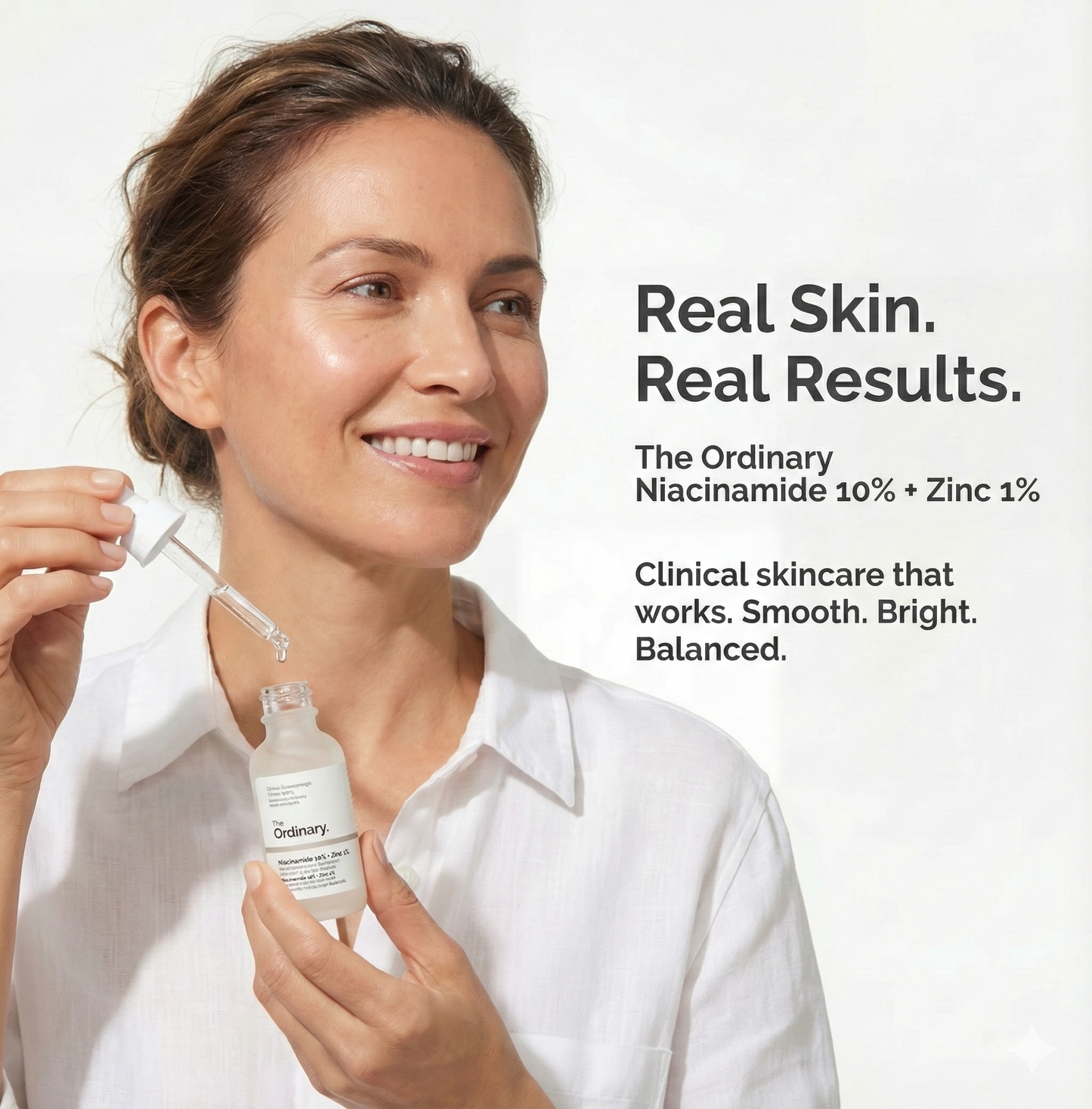 The Ordinary Niacinamide 10% + Zinc 1% Serum –  Oil Balance | Acne Marks & Dark Spots Treatment (30ml)