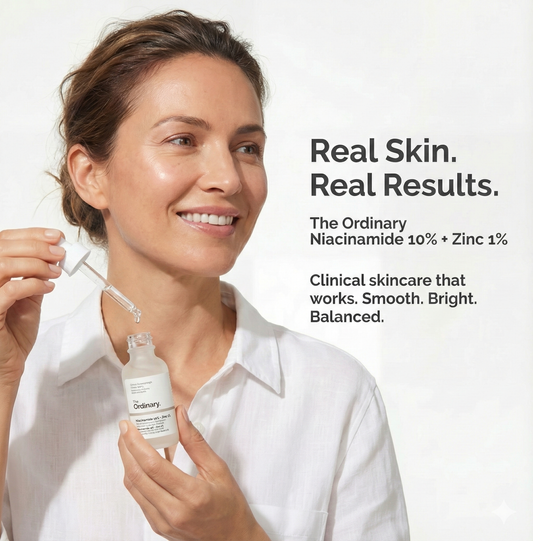 The Ordinary Niacinamide 10% + Zinc 1% Serum –  Oil Balance | Acne Marks & Dark Spots Treatment (30ml)