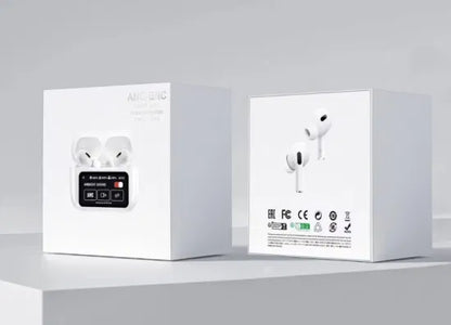 White A9 Pro ANC Bluetooth 5.4 Wireless Earbuds with Smart Screen and Active Noise Cancellation
