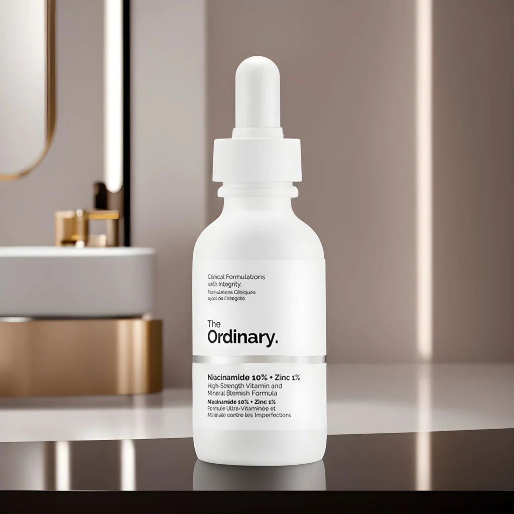 The Ordinary Niacinamide 10% + Zinc 1% Serum –  Oil Balance | Acne Marks & Dark Spots Treatment (30ml)