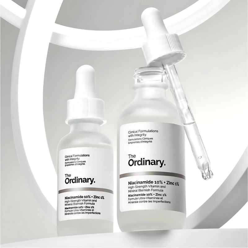 The Ordinary Niacinamide 10% + Zinc 1% Serum –  Oil Balance | Acne Marks & Dark Spots Treatment (30ml)